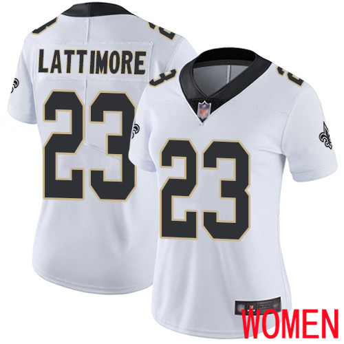 New Orleans Saints Limited White Women Marshon Lattimore Road Jersey NFL Football 23 Vapor Untouchable Jersey